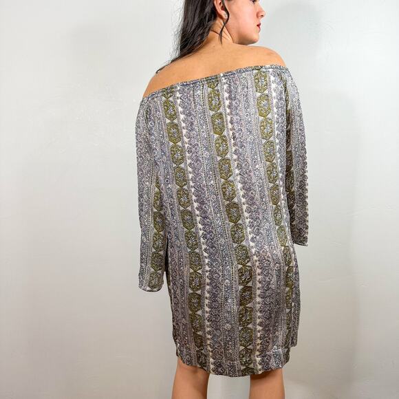 Calypso St. Barth Paisley Off the Shoulder Lightweight Dress - Picture 4 of 7